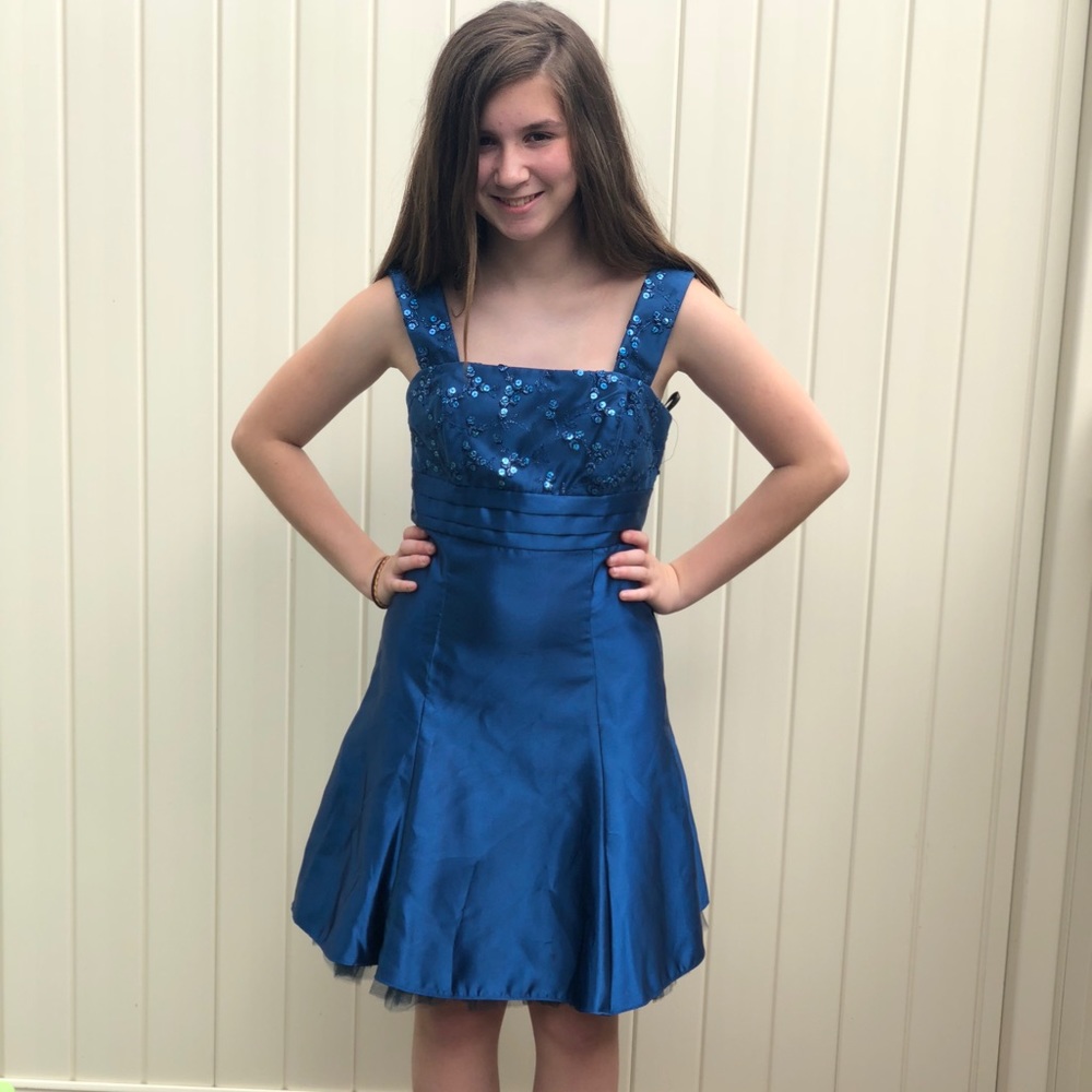Blue Sequin Dress
